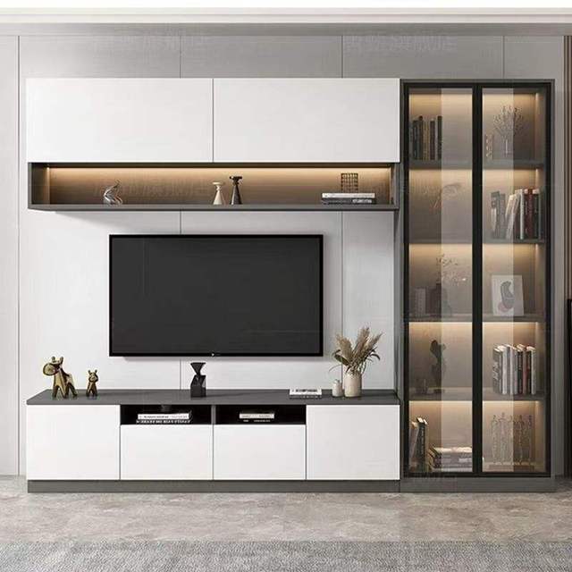 Wholesale Minimalist Plywood and MDF TV Stands Wooden TV Stands White Living Room TV Display Cabinets