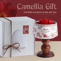 Öko-Aromatherapie Klassische Duftkerze aus Sojawachs in Keramikgefäß Zylindrische Form Handgefertigte Dekorative Kerze Geschenkbox