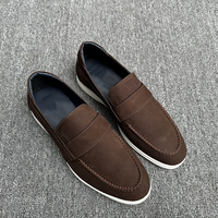 Mocassins en cuir perforé de luxe pour hommes, style Old Money, chaussures décontractées à enfiler