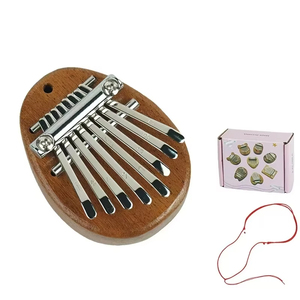 Kalimba miniature en bois 8 touches de haute qualité, piano à pouce exquis, marimba, instrument de musique, accessoires, pendentif, cadeau - Product Image 3