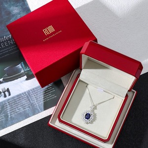 High-end Piano Finish <b>Jewelry</b> <b>Box</b> - Red Jade and Emerald <b>Box</b> - Premium Brand Ring and <b>Necklace</b> Customization - Product Image 5