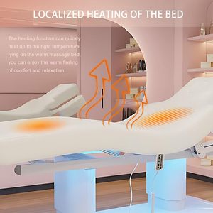 Meja elektrik perawatan medis Salon, Meja pijat Spa, perawatan medis elektrik, tempat tidur kecantikan wajah, bulu mata melengkung, mewah, dapat disesuaikan, 4 Motor - Product Image 3