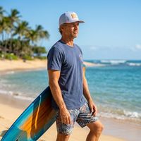Gorra de Golf Deportiva de 5 Paneles, Personalizada, Serie Surf, con Orificios Cortados con Láser, Transpirable, Impermeable, de Nailon con Diseño de Leopardo, con Cierre a Presión