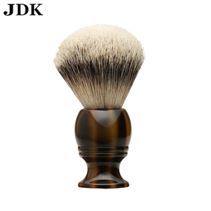 JDK 1 Pz Lusso Regalo da Barba Spazzola da Rasatura in <span class=keywords><strong>Legno</strong></span> Cromo Manico Punta Argento Badger Capelli E Capelli Sintetici Personalizzati - Product Image 6