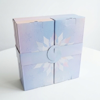 Boîte d'emballage de calendrier de l'avent personnalisée de luxe, vide, imprimée sur mesure, 24 jours, pour événement festif