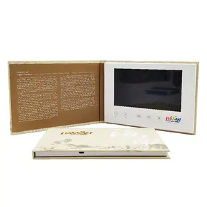 Layar lcd 7 inci Digital promosi bisnis undangan pernikahan Album kartu ucapan kotak hadiah buku Video brosur
