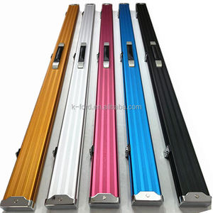 Cina OEM produttore Custom Cue Box in alluminio bastone da biliardo borsa in PVC tessuto marrone rosso blu argento nero colore stecca da piscina custodia - Product Image 4