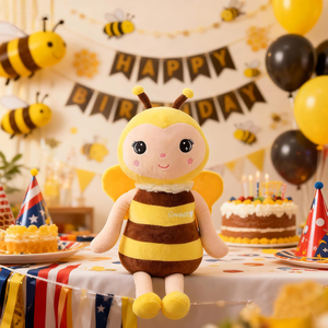 Peluche Ape Sorridente per Supporto Emotivo con Ali Gialle, Morbido Pupazzo Ape per Bambini, <span class=keywords><strong>Regalo</strong></span> Dolce - Product Image 4