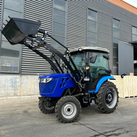 Tracteur à quatre roues motrices haute puissance, 50 CV pour le transport, le labourage et les travaux lourds du sol, attelage arrière, pneus creux