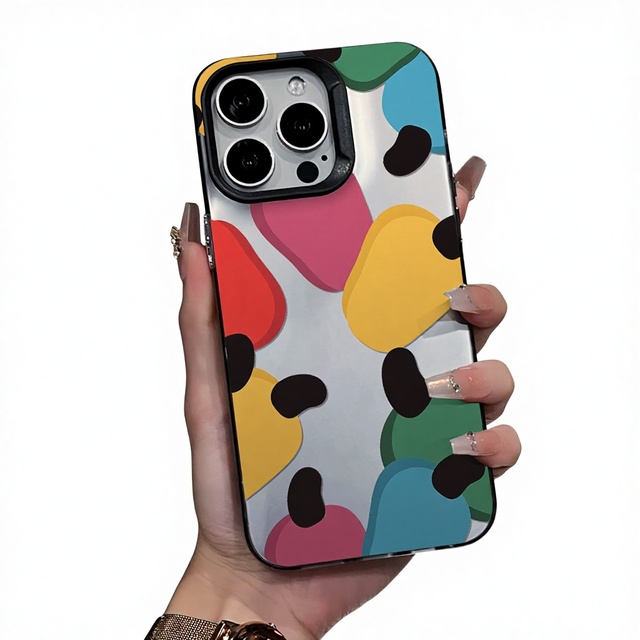 Hot Selling Personalized Trend Protective TPU Shockproof Anti-Fingerprint UV Painted Colorful Polka Dot Mobile Phone Cases