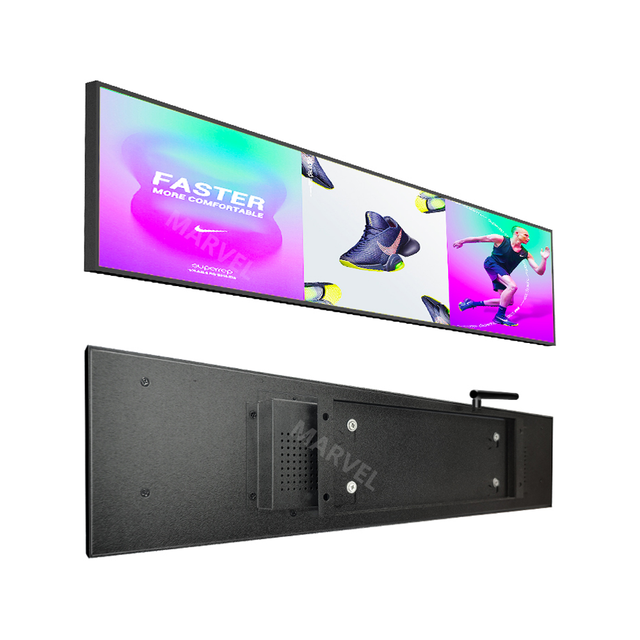 15 23 Inch Retail Store ultra Wide Strip Shelf Edged Multi Monitor Panel Touch bar Lcd Advertising Stretched Screen Display