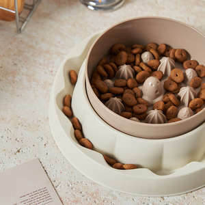 Bol anti-étouffement pour animaux de compagnie, pour chiens et chats, facile à nettoyer, anti-renversement, anti-fuite, forme arrondie, Cw398 - Product Image 3