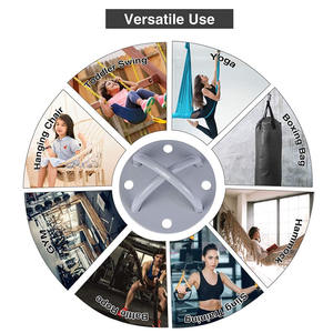 X forma montaggio a soffitto staffa battaglia corda yoga altalena staffe resistenza trainer parete trx ancoraggio kit di sospensione ancore - Product Image 6