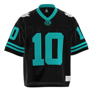 Vintage American Style HEALY Jersey Black <b>Teal</b> Color Block 10 Number Print Mesh Short Sleeve Sport <b>Top</b> - Product Image 1