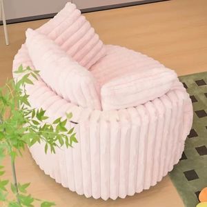 Sillón de Ocio, Silla Giratoria Italiana con Diseño de Flor de Cerezo, Redonda, para Sala de Estar, Estilo Ligero y Lujoso, de Pana, para Balcón, Sofá Individual - Product Image 5