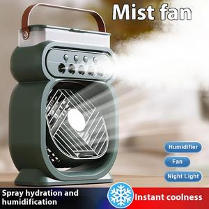 2025 Summer Air <b>Cooler</b> Fan Usb Rechargeable Personal Size Fan Mini Spray Humidifiers Portable Air Conditioner Fan for Travel - Product Image 4