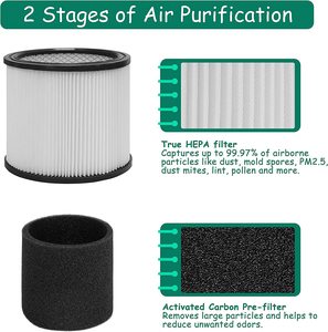 90330 5 gallon Cartridge máy hút bụi Bộ lọc ướt/khô bọt lọc cho cửa hàng VAC 90304 90585 90350 chân không sạch hơn các bộ phận - Product Image 4