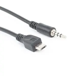 Usb mikro ke Jack 3.5mm konektor kabel Audio 3.5 Headphone Plug telepon kabel adaptor Audio untuk v8 40cm