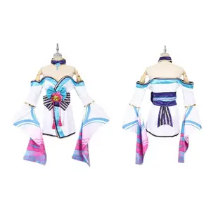 Meilleur Costume de jeu de vêtements d'Halloween pour femmes <span class=keywords><strong>League</strong></span>-<span class=keywords><strong>of</strong></span>-Legends Cosplay Ahri Roleplay Dress avec accessoires - Product Image 1