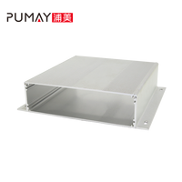 Boîtier d'amplificateur de puissance PB066 168*41 en aluminium 6063, structure tubulaire, finition sablée/brossée, certifié ROSH