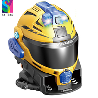 SY TOYS Creative Casque Déformé Parking Lumière Musique En Plastique Moulé Sous Pression Voiture Multifonctionnel Piste De Course Jouet Enfants Garage Jouet