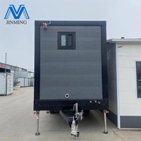 Maison de conteneur sur remorque de 20 pieds sur mesure Semi-hors route Camping-car avec salle de douche pour usage familial pour bureau ou hôtel
