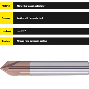 قاطع طحن كربيدي صلب مخصص من الشركة المصنعة المحترفة بتقنية CNC، أداة حفر نهاية القطع مصنوعة من التنجستن الصلب - Product Image 3