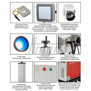 Machine de marquage laser à fibre UV portable 20W 30W 50W Machines de marquage laser volantes 120KG MAX Raycus JPT, IPG - Product Image 4
