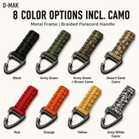 Mosquetón Triangular con Cordón de Paracord de 19 cm, Gancho para Colgar Equipo de Camping para Tienda de Campaña/Mochila, 8 Colores, Personalización OEM