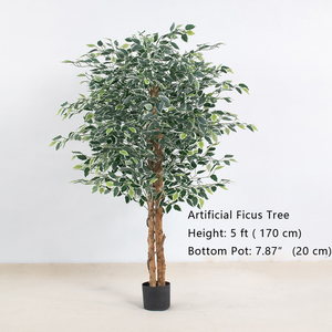 Gỗ Tự Nhiên Thân Cây Sống Động Như Thật Lá Nhân Tạo Ficus Cây Giả Cây Cho Văn Phòng Trang Trí Nội Thất - Product Image 3