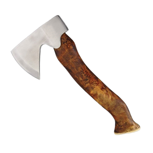 Couteau de cuisine Damas de qualité industrielle supérieure, fait sur mesure, avec fourreau en cuir et manche en bois, et hache à tête plate - Product Image 1