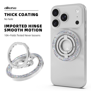 Soporte Magnético para Teléfono Móvil Aikusu, de Lujo, con Brillantina Metálica, Bonito, Personalizable, con Rotación de 360 Grados, Plegable, Ajustable y Portátil - Product Image 5