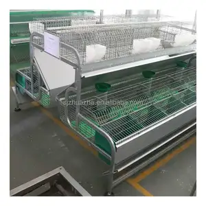 Cage de batterie d'élevage de lapins empilables de Style européen industriel direct d'usine pour la ferme de lapins