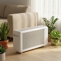 Radiateur électrique sur pied 1000W/2000W avec télécommande, thermostat réglable, chauffage rapide, ventilateur PTC portable, protection contre la surchauffe
