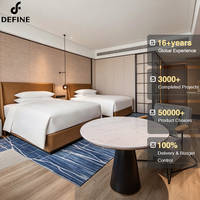 Ensemble de mobilier de chambre d'hôtel professionnel tout-en-un, personnalisé, moderne, pour projets hôteliers, avec lit King ou Queen