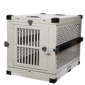 <span class=keywords><strong>Jaula</strong></span> Grande <span class=keywords><strong>para</strong></span> <span class=keywords><strong>Perros</strong></span> de Aleación de Aluminio, Plegable con Botones, Transpirable y Resistente, <span class=keywords><strong>para</strong></span> Transporte en Auto, con Doble Compartimiento y Paredes Divisorias - Product Image 2