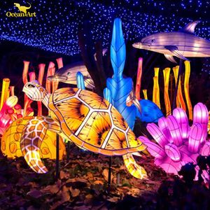 Manufacturer Design Large Scale Festival Lantern Decoration Attractive Silk Lanterns for Event - Product Image 3