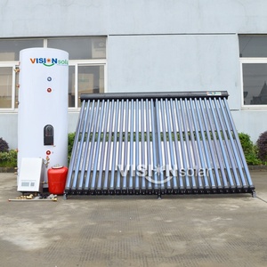 Chauffe-eau <span class=keywords><strong>solaire</strong></span> électrique à haute pression boucle fermée caloduc fendu tube sous vide en acier inoxydable métal pour ménage extérieur - Product Image 1