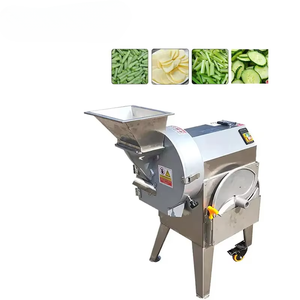 Machine industrielle de découpe de légumes et de fruits, pour gingembre, pomme de terre, carotte, manioc, taro, avec fonctions de découpe en dés, en tranches et en cubes - Product Image 3