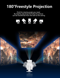 Muzee Gaming Projetor Android 11 8k 3d ISMARTX11 Console de Jogos Inteligente Projetor Home 4k Vídeo Portátil Mini Projetor Android - Product Image 5