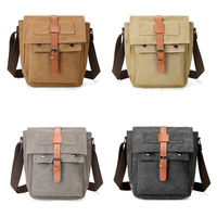 Tas Selempang Pria Kanvas Tahan Lama Custom Grosir Fuliya, Tas Messenger Vintage Kasual Bisnis Mewah