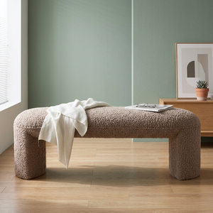 Italian Modern Style Customized Stainless Steel Base Ottoman Upholstery Living Room Chair Long Bench Furniture for Bedroom Sets - Product Image 3