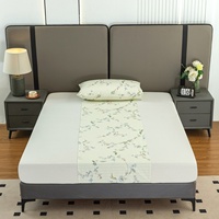 Drap-housse de mise à la terre personnalisé pour lit simple, motif végétal, en coton, antistatique, pour toutes les saisons