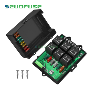 Tiếp Sức Hộp Cầu Chì 12V Ô Tô Phổ Cầu Chì Bảng Điều Chỉnh Với 6 Cách Rơ Le Và 14 Pcs ATC/ATO Lưỡi Cầu Chì - Product Image 2