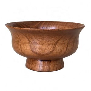 Bol à thé au lait de style mongol créatif Bol en bois tibétain au beurre rond - Product Image 5