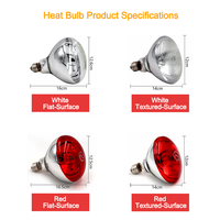 Ampoules chauffantes pour bétail, volailles, poussins, canards, porcs, agneaux, réflecteur infrarouge, chauffe-élevage, lampe chauffante incandescente pour animaux
