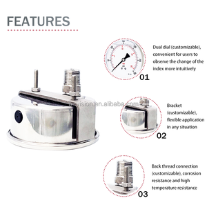 하이 퀄리티 안정적인 속성 압력 게이지 100mm 20 bar <span class=keywords><strong>300</strong></span> <span class=keywords><strong>psi</strong></span> - Product Image 6