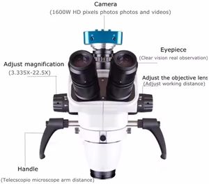 Microscope opératoire dentaire professionnel FOREVERMED avec caméra 4K, grossissement 5 étapes, éclairage LED pour endodontie et chirurgie - Product Image 5