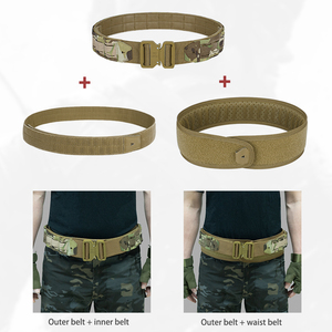 Cinturón táctico de poliéster grueso de camuflaje, fabricado en fábrica, de liberación rápida para hombre, con hebilla de plástico. - Product Image 5