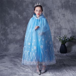 Vendita calda nuova <span class=keywords><strong>bambina</strong></span> bella Elsa principessa <span class=keywords><strong>mantello</strong></span> per bambini Cosplay costumi fata <span class=keywords><strong>mantello</strong></span> con cappuccio - Product Image 2